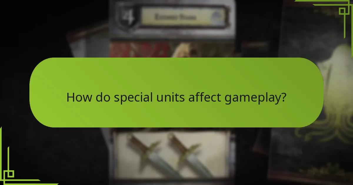 What unique abilities do special units possess?
