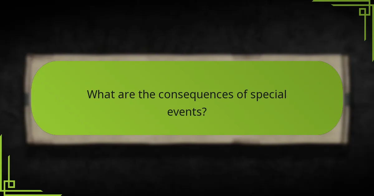 What triggers special events in the Game of Thrones board game?