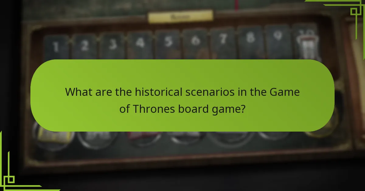 How do historical scenarios compare to other board games?