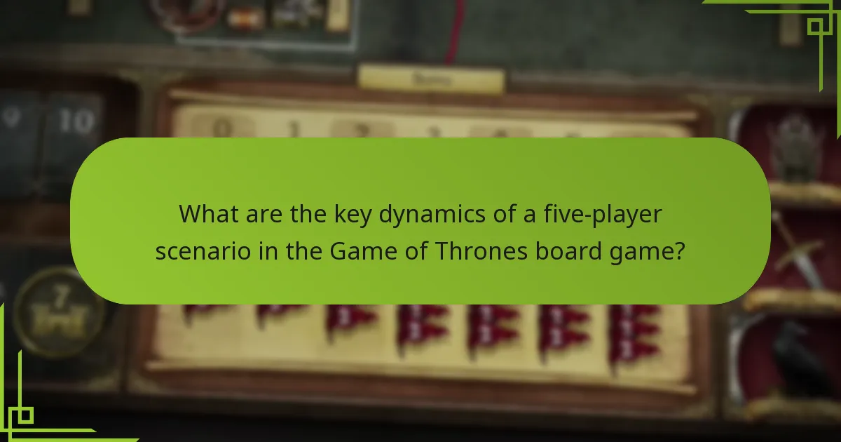 What are the recommended setup variations for a five-player game?