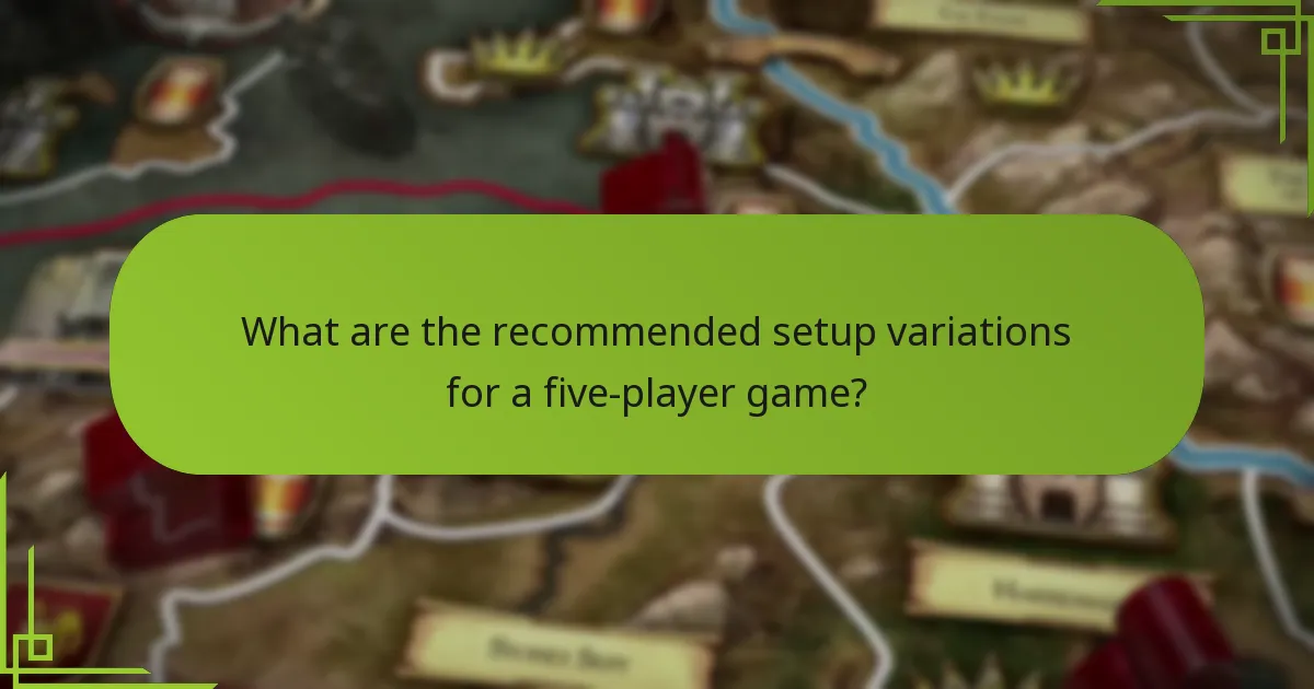 Which common pitfalls should be avoided in a five-player setup?